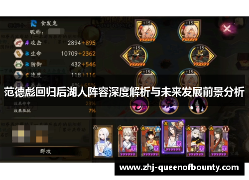 范德彪回归后湖人阵容深度解析与未来发展前景分析 范德彪回归后湖人阵容深度解析与未来发展前景分析
